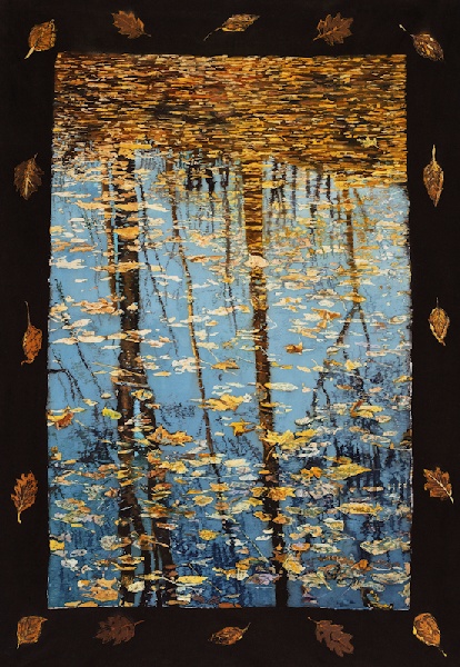 Floating Leaves and Reflections of Trees