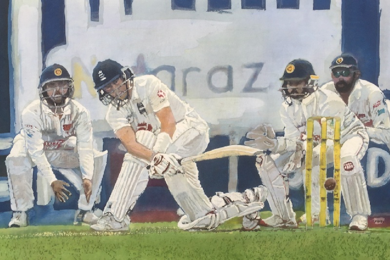 Joe Root hitting a double century v. Sri Lanka 